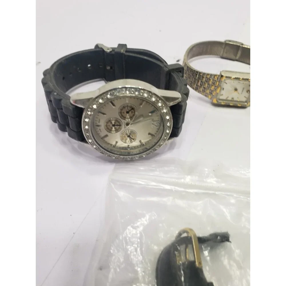 Mixed Lot Of 9 Wrist Watches 2 Tone Gossip Geneva Quartz Not Tested Used